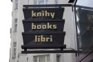 Shop sign, The Fiser Bookstore, Praha 1 2010       